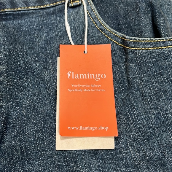 Flamingo Stretch Denim Dark Antique Wash Relaxed Fit Straight Leg Trouser Jeans - Picture 10 of 11